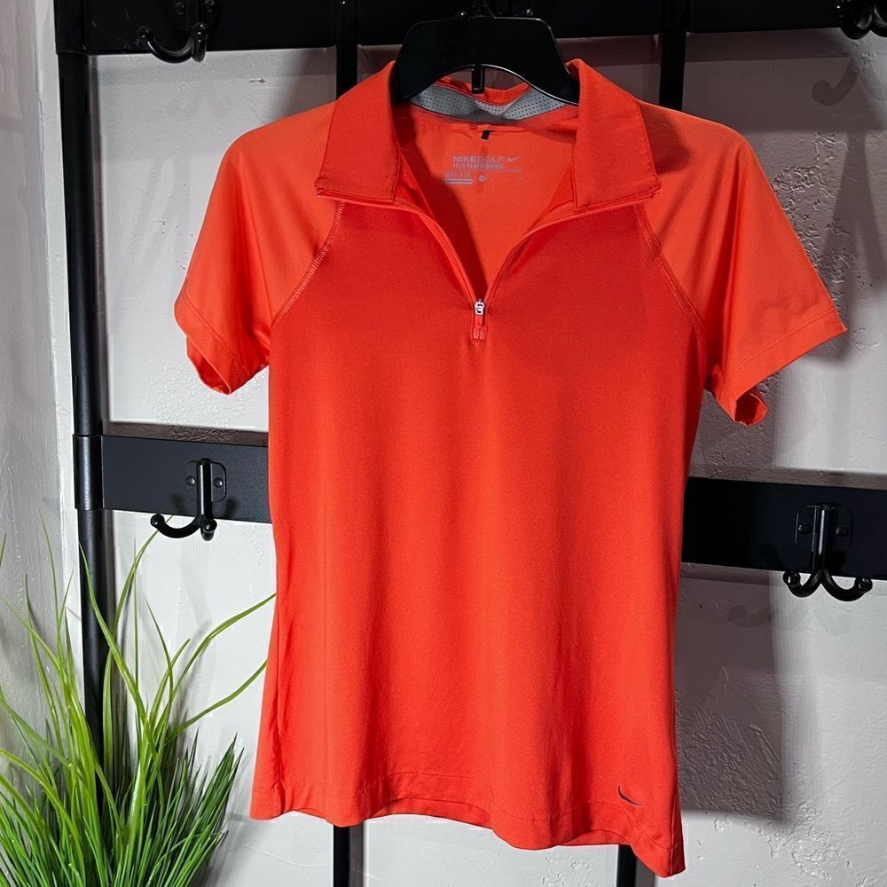 Nike golf dri-fit polo shirt orange size small - Picture 4 of 11